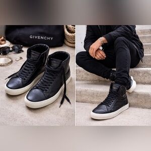 Givenchy Paris 17 Mens Leather Sneakers Shoes Mens EU 40 1/2